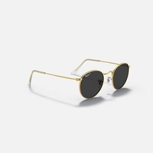 Ray Ban Round Sunglasses Metal Gold and Black